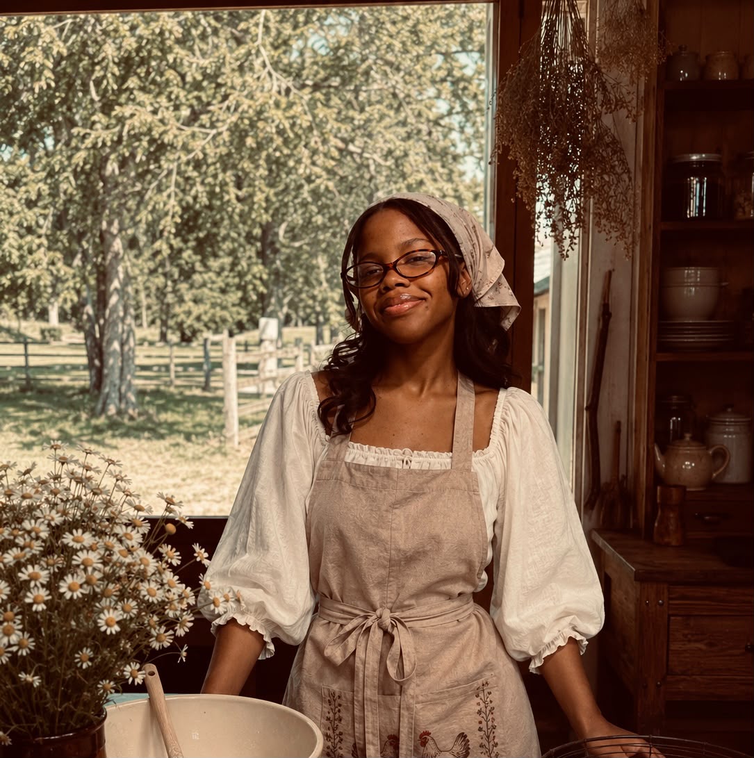Baker in her kitchen